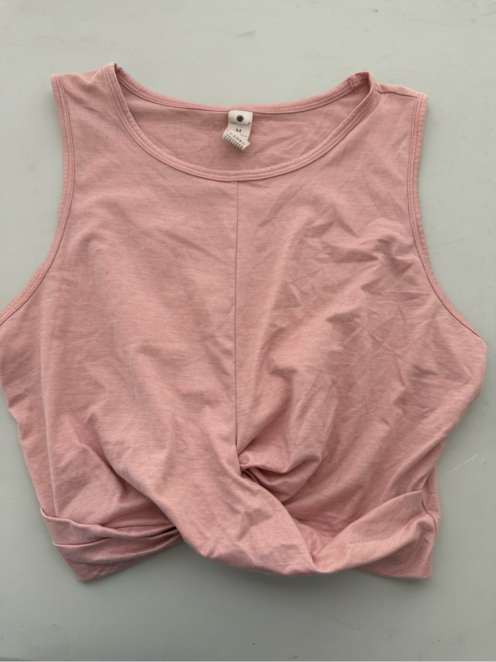 Yogalicious Dusty Pink Twist Front Tank